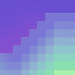 Abstract image featuring a blue and green staircase, symbolizing the journey of aspiring traders learning from experts.